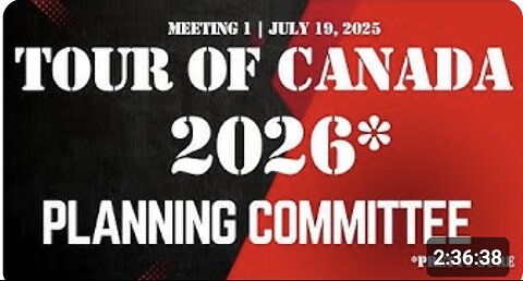 Sam 20250719 Support Group Tour of Canada 2026* Planning Committee Meeting | Meeting 1 | 19 Jul 2025