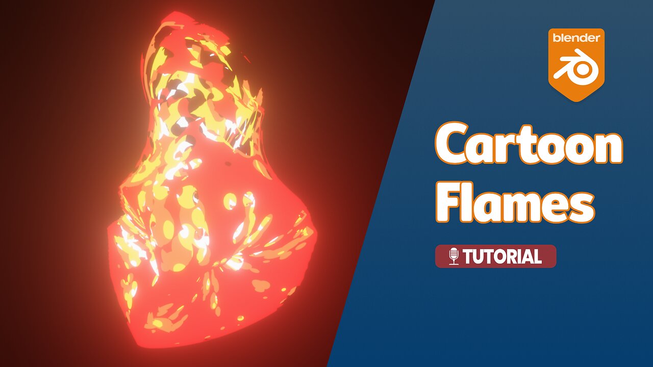 Tutorial: Create a procedural cartoon animated flame in Blender 4.4 [Subtitles]