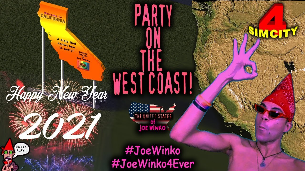 Party on the West Coast! (1/3) - SimCity 4 Gaming Livestream (Dec 31st 2020) - Joe Winko