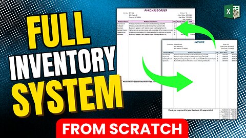 Build A Complete Excel Inventory System (Invoices + POs Included!)