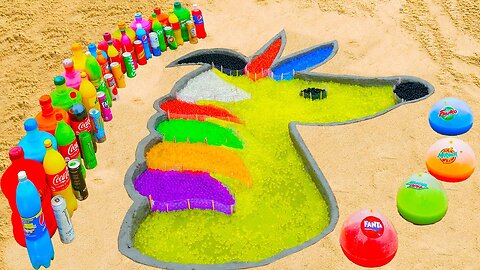 How to make Rainbow Horse with Orbeez Colorful, Fanta, Sprite, Coca Cola vs Mentos & Popular Sodas
