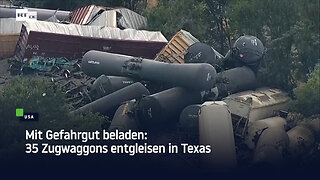 Mit Gefahrgut beladen: 35 Zugwaggons entgleisen in Texas