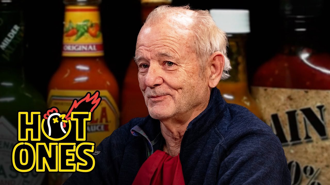 Bill Murray Doesn’t Flinch While Eating Spicy Wings Hot Ones