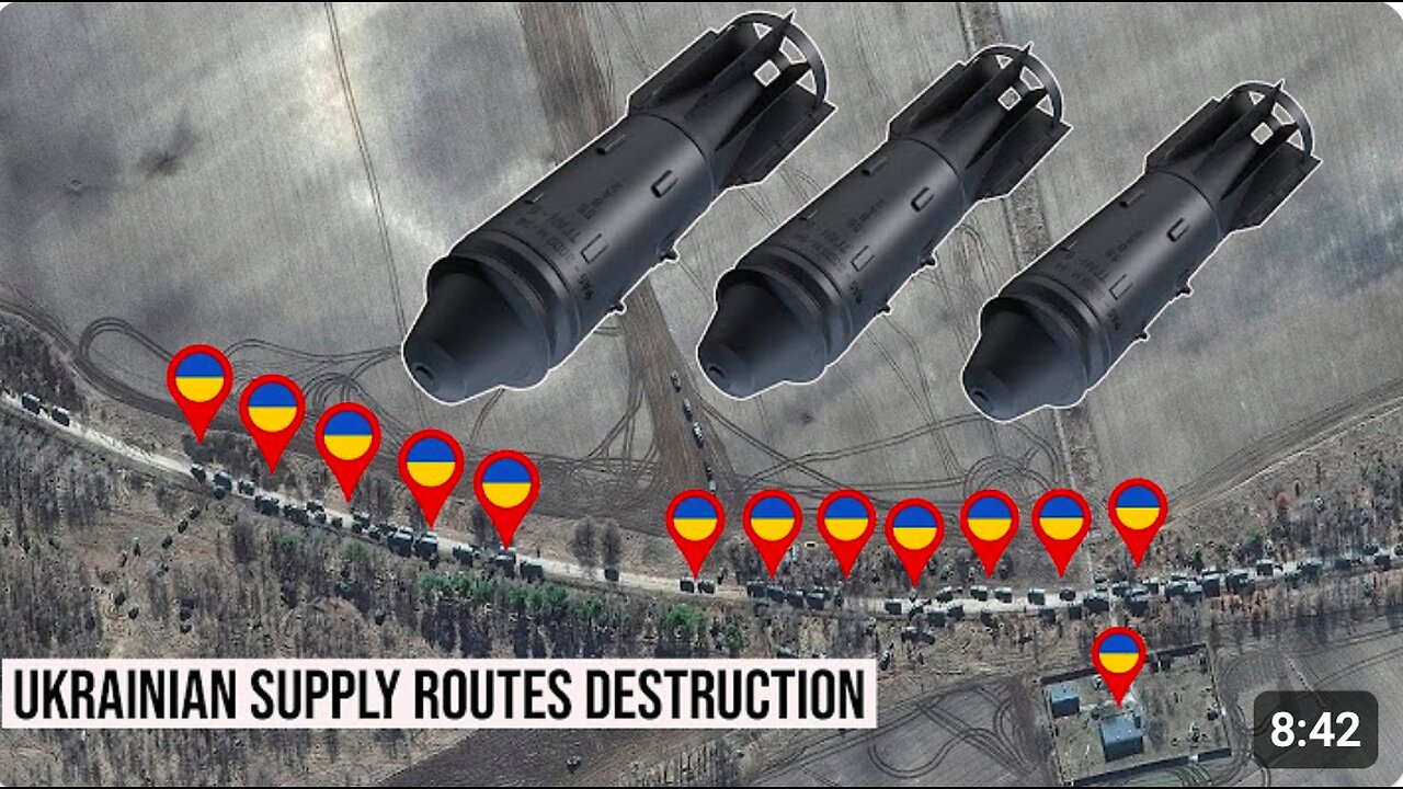 DENAZIFIED - Russian Fab-3000 Glide Super Bombs Just Destroyed Ukrainian army supply route