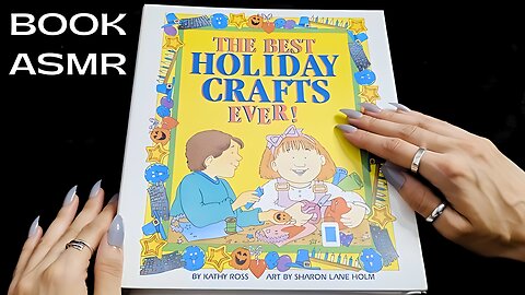 ASMR Flip Through of a 90's Craft Book (whispers, tapping, scratching, page turning)