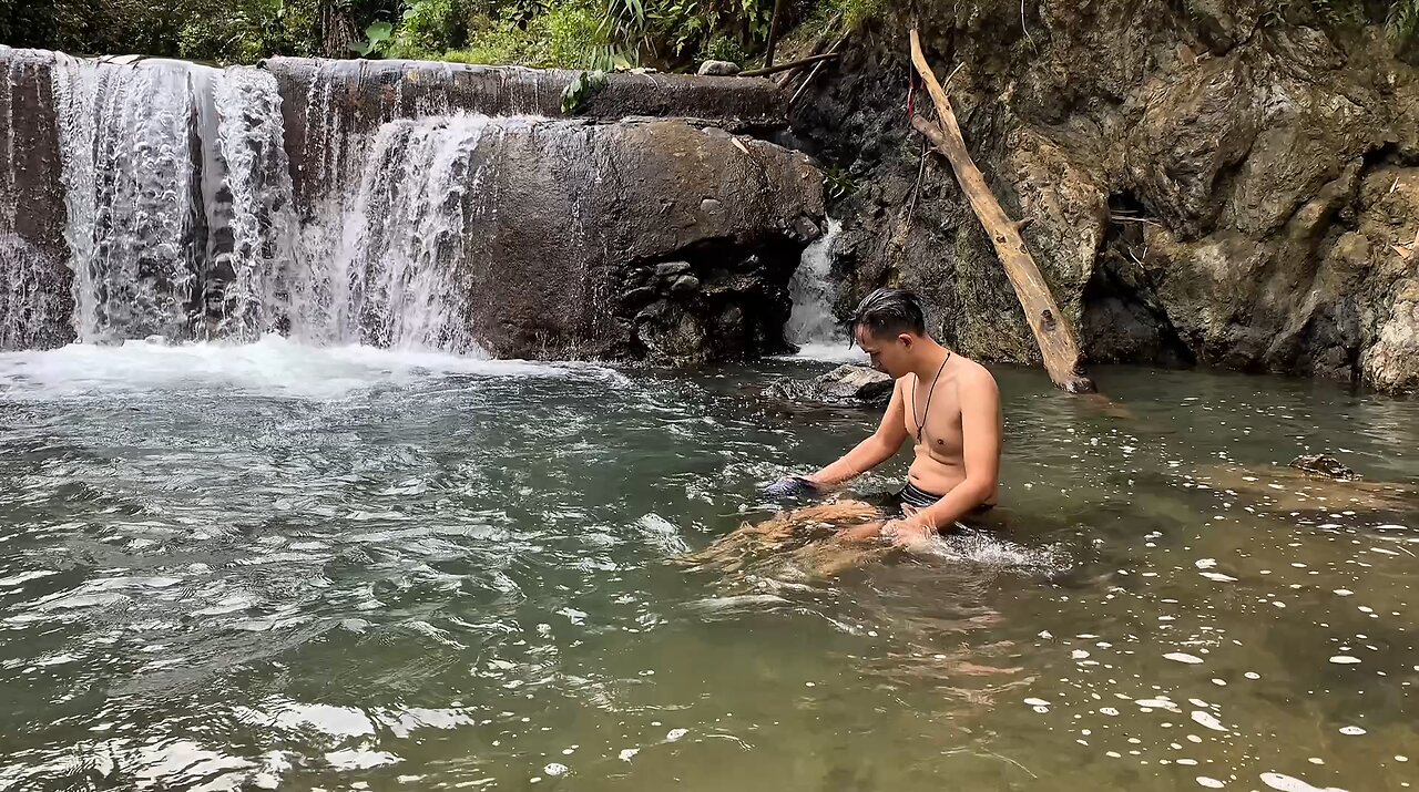 clear river in Sadang forest, Kebumen