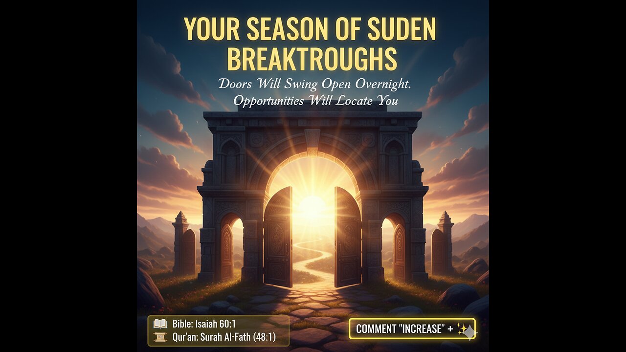 “YOUR SEASON OF SUDDEN BREAKTHROUGHS”