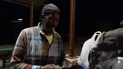 Derek 60 15 years on the streets, "I don't consider myself homeless, I make a home wherever I'm at"
