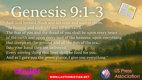 Weekly Comprehensive Bible Study Genesis 9:1 3