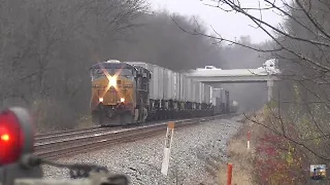 Wheeling & Lake Erie and CSX Trains from Westfield Rd. Creston, Ohio November 24, 2024 Part 2