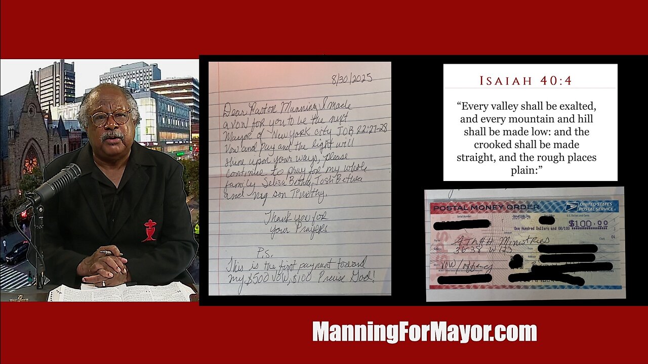 Bro. Carey Martin's Commitment To The Mayor Manning Campaign