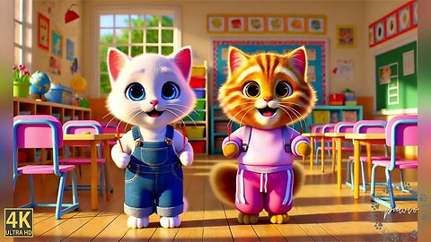 🐾🐈kitten run away from school 🐱