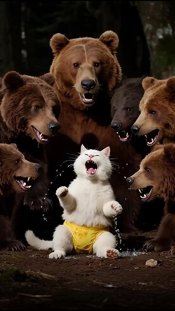 Cat vs Bear 🐱🐻 | Unexpected Fight