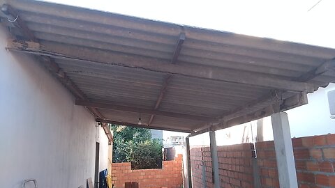 Renovating my house Side garage and area wall with window frame