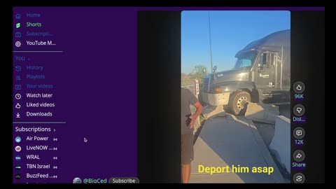Illegal Truck Driver Runs Through Barrior and Assaults Black Legal Trucker