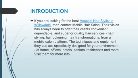 Best Hospital Hair Stylist in Willowdale