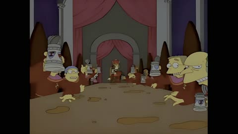 Freemasons/New World Order parody on The Simpsons