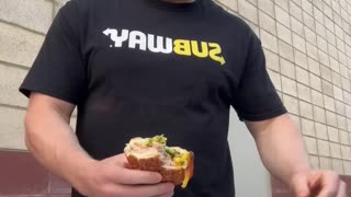 LIVE - Eating 2000 Calorie SUBWAY Meal - Low Fat Diet Weight Loss