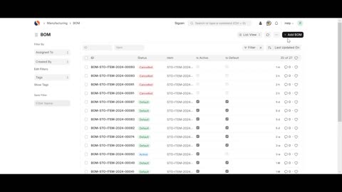 SigzenERP -Discover the Secrets of Creating a Bill of Materials (BOM)