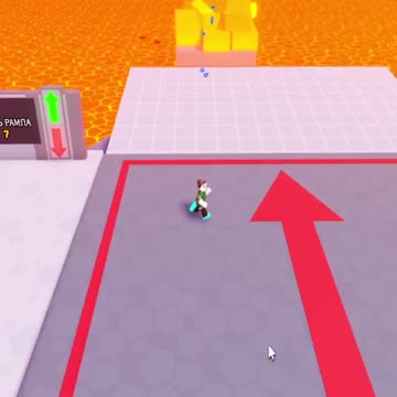 I need to throw everyone into the lava) I throw the train into the crowd of people) #roblox #gaming