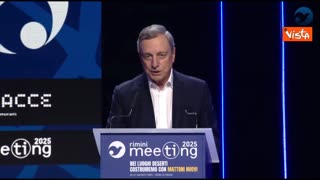 Draghi:'L'Europa non conta,era un'illusione pensare avessimo potere geopolitico',“Abbiamo dovuto rassegnarci ai dazi commerciali imposti dagli Stati Uniti oltre al 5% del PIL in armi alla NATO ha dichiarato al Meeting di Rimini 2025