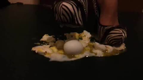 Zebra Stripe High Heels Crush Eggs