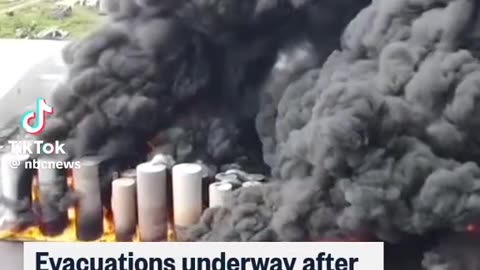 Plant fire in Louisiana