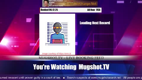 Mugshot TV - Live Arrest Booking Video Stream