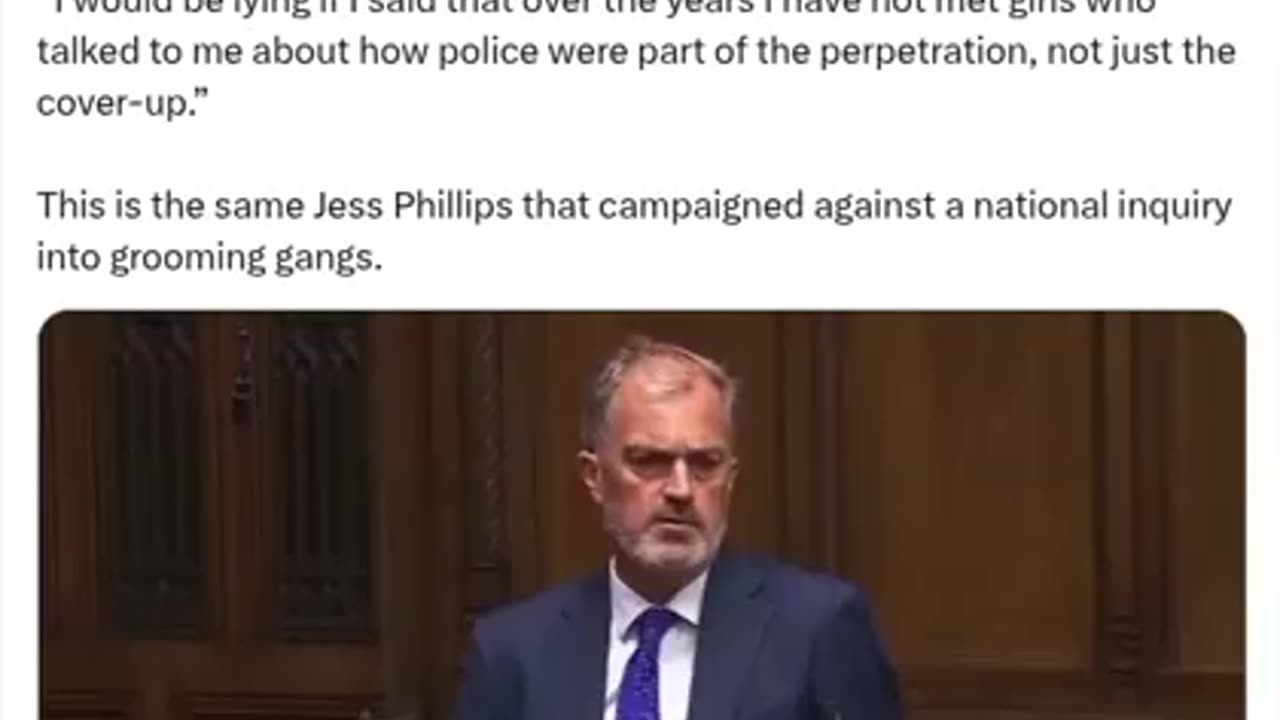 Jess Philips knew that the police were raping little white girls but none of them have been prosecu