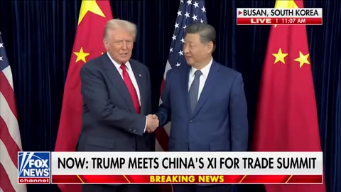 Trump is now meeting with President Xi in South Korea.