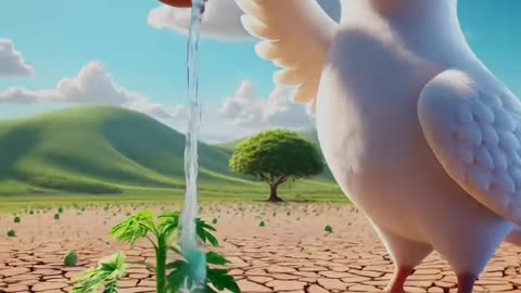 The pigeon planted a papaya tree in the desert 🏝️ #shorts #ai #farmer #desert #pigeon