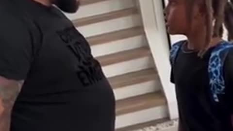 Nigger father teaches nigger son how to be violent and tear down civilization