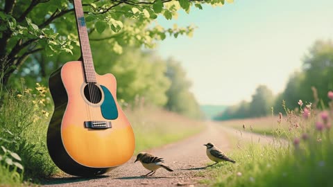 Warm acoustic country guitar