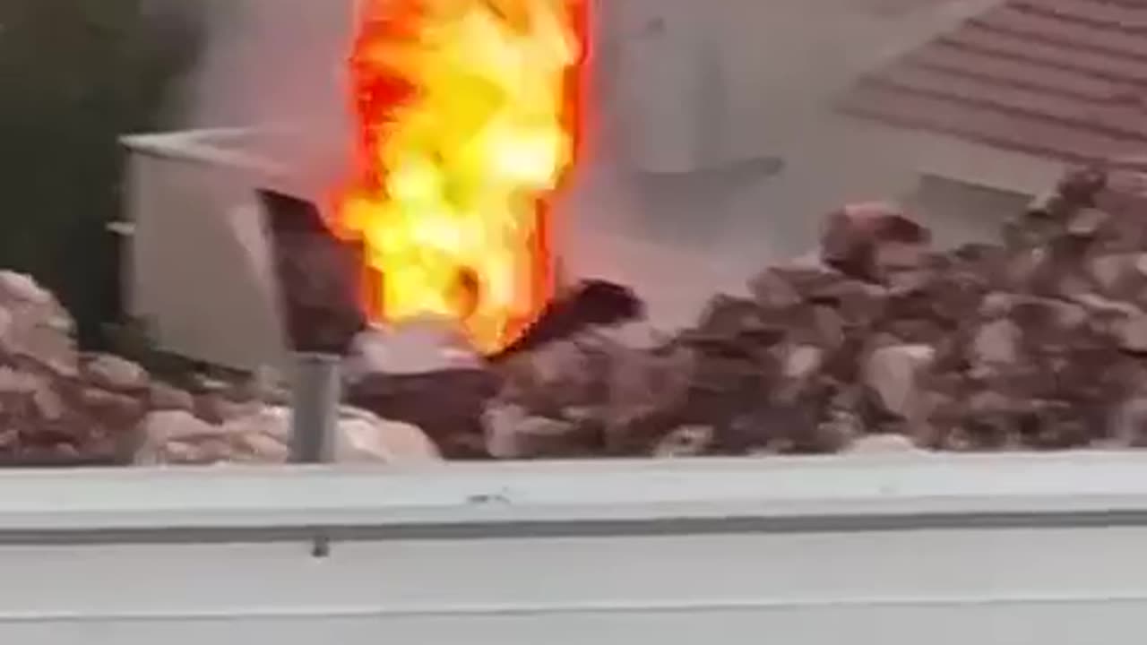 Shrapnel fall in northern Israel
