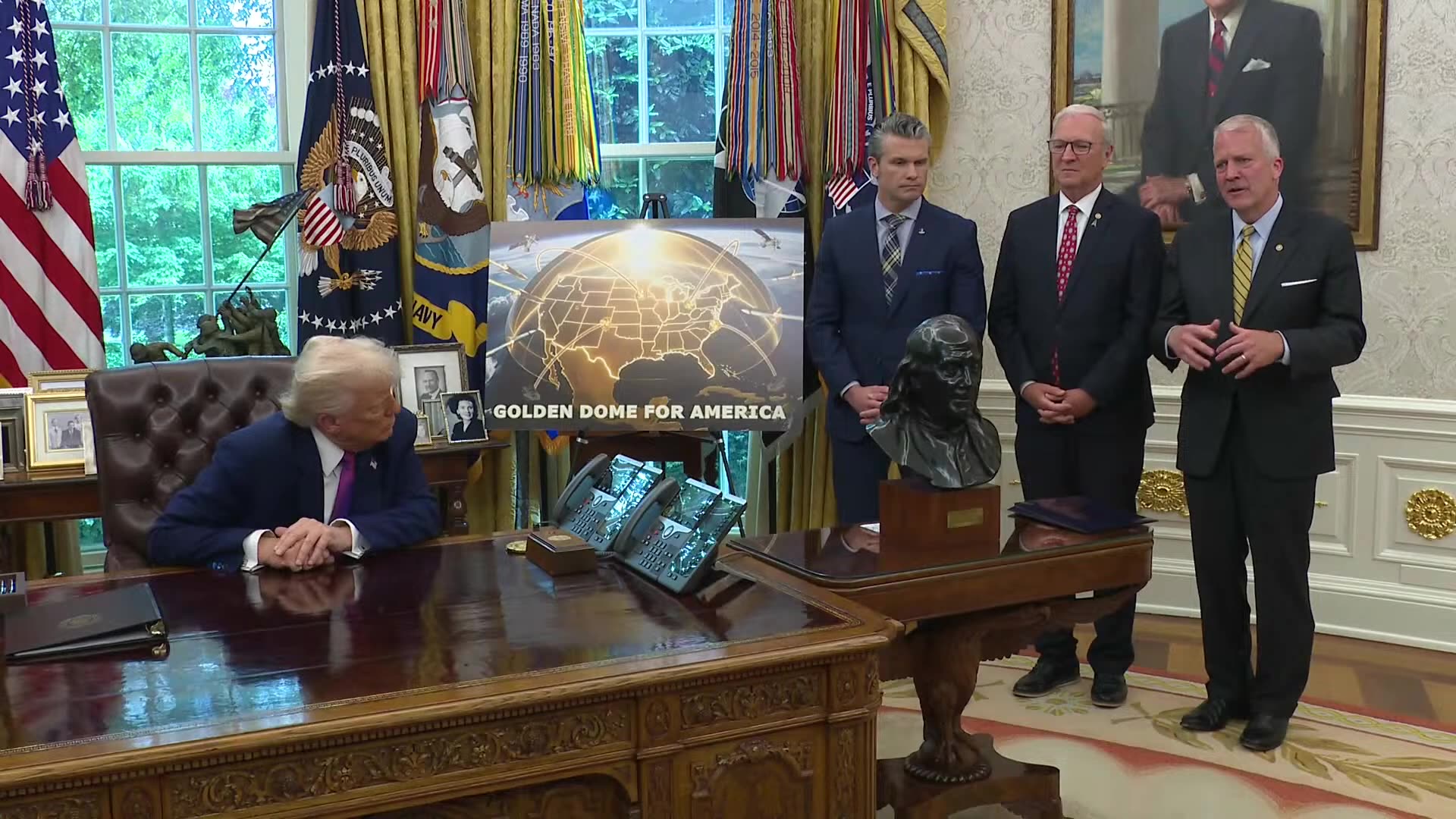 President Trump Makes an Announcement with the Secretary of Defense