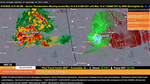 ⚠️ DESTRUCTIVE SEVERE THUNDERSTORM – BIRMINGHAM, AL | MAY 18