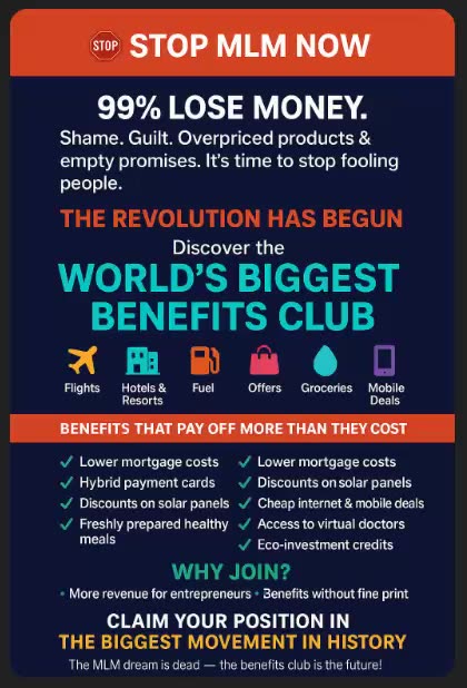 SAVE CLUB - SAVINGS & DISCOUNTS WORLDWIDE - MLM IS DEAD - TIME TO MOVE ON - TOP TEAM ROB BUSER