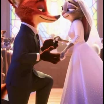 Nick Wilde and Judy Hopps get married at the church