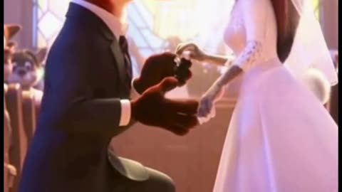 Nick Wilde and Judy Hopps get married at the church