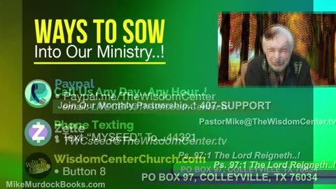 Re-Air: Wisdom World LIVE With Mike Murdock..!!!