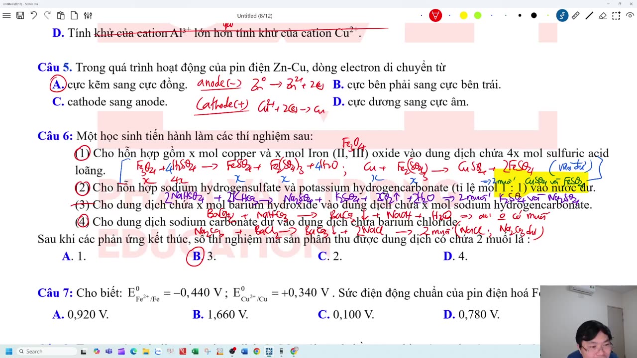 LIVE ĐỀ ÔN TẬP LÝ THUYẾT HÓA HỌC SỐ 06, 07