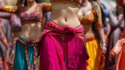 garhwaali girls dance group dancing in valley of flowers and impressing handsome