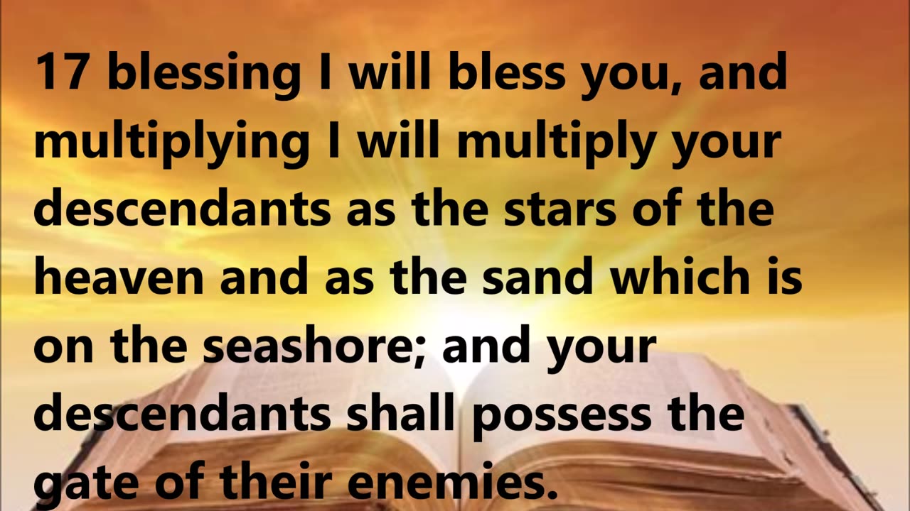 God reconfirms His promise to Abraham considering his faith.