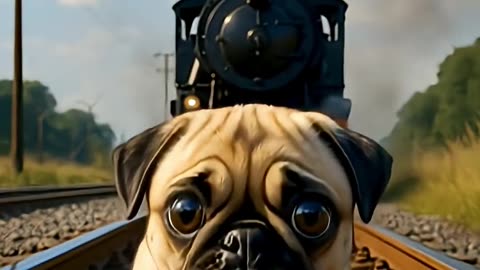 PUG Left on Train Tracks… What Happens Next 😳