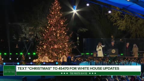 Trump and First Lady Melania Light National Christmas Tree