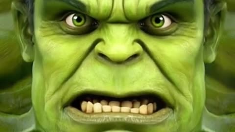 Transition from Hulk to Shrek, from having hair to being bald #memes #satire #avengers #hulk #shrek