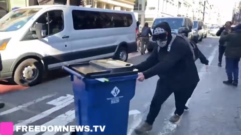NYC chaos: Anti-ICE protesters trying to block ICE vehicles from moving through the city.