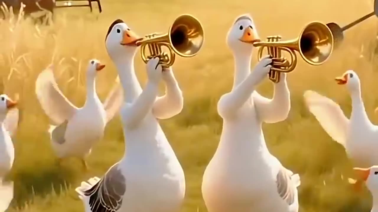 Cute Cat Funny Duck Story With Ai.