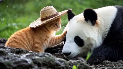 Mom Cat Picks Fresh Strawberries & Eggs Ginger Kitten's Birthday Cake+Rescues Adorable Animals