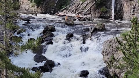 Firehole Falls in Yellowstone National Park
